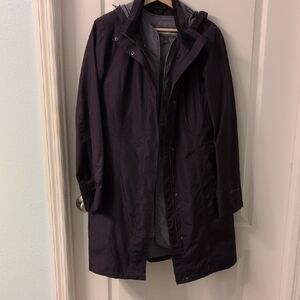 Eddie Bauer Deep Purple Women's Jacket, with removable hood and liner, size L